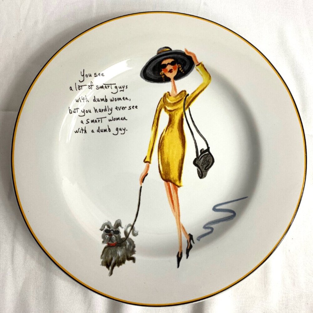 You See a lot of Smart Guys with Dumb Women Glamour Girls Plate